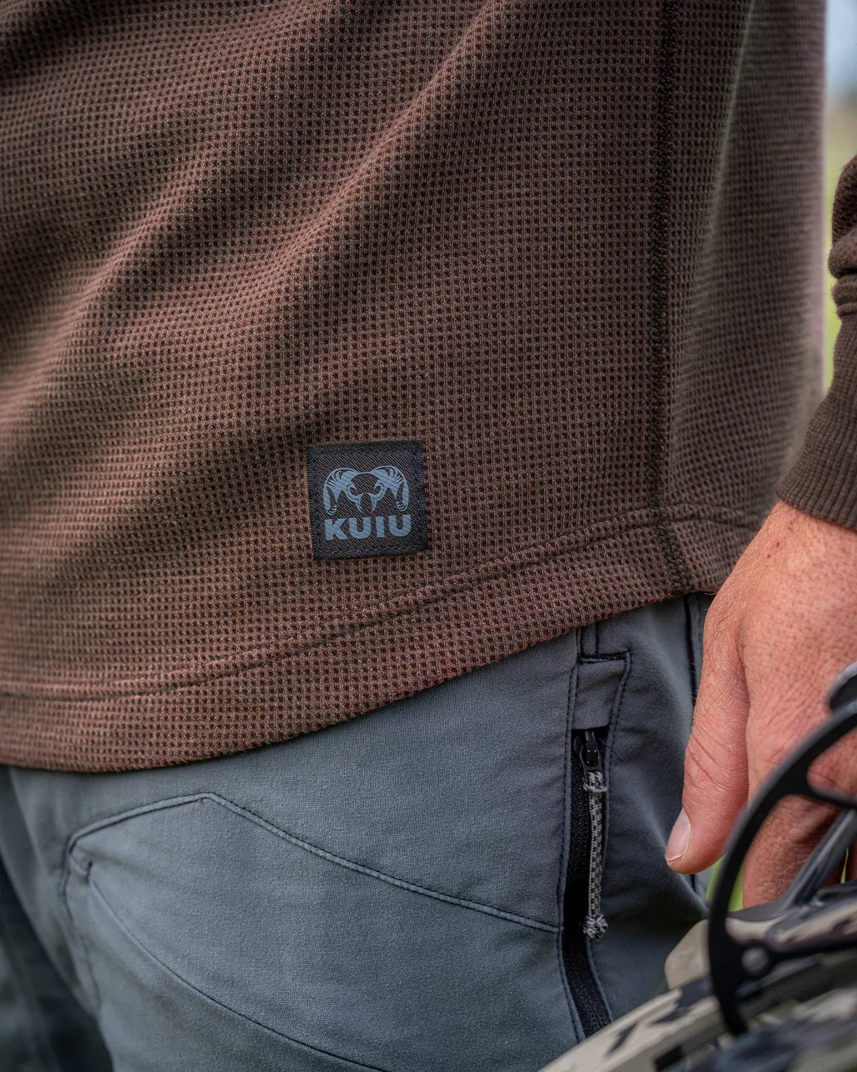 Canyon Waffle Henley | Ash Heather