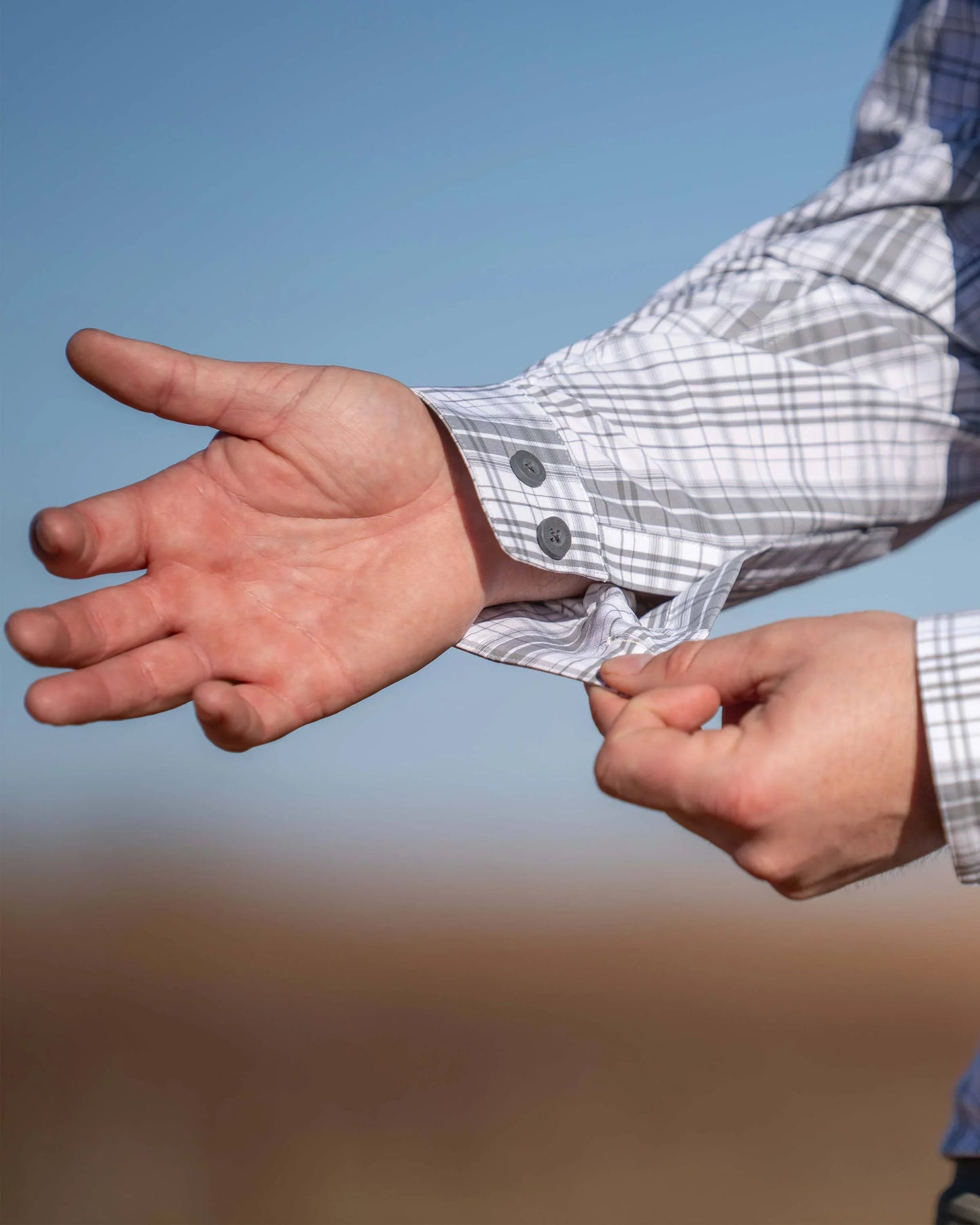 Borrego LS Shirt | Granite Plaid