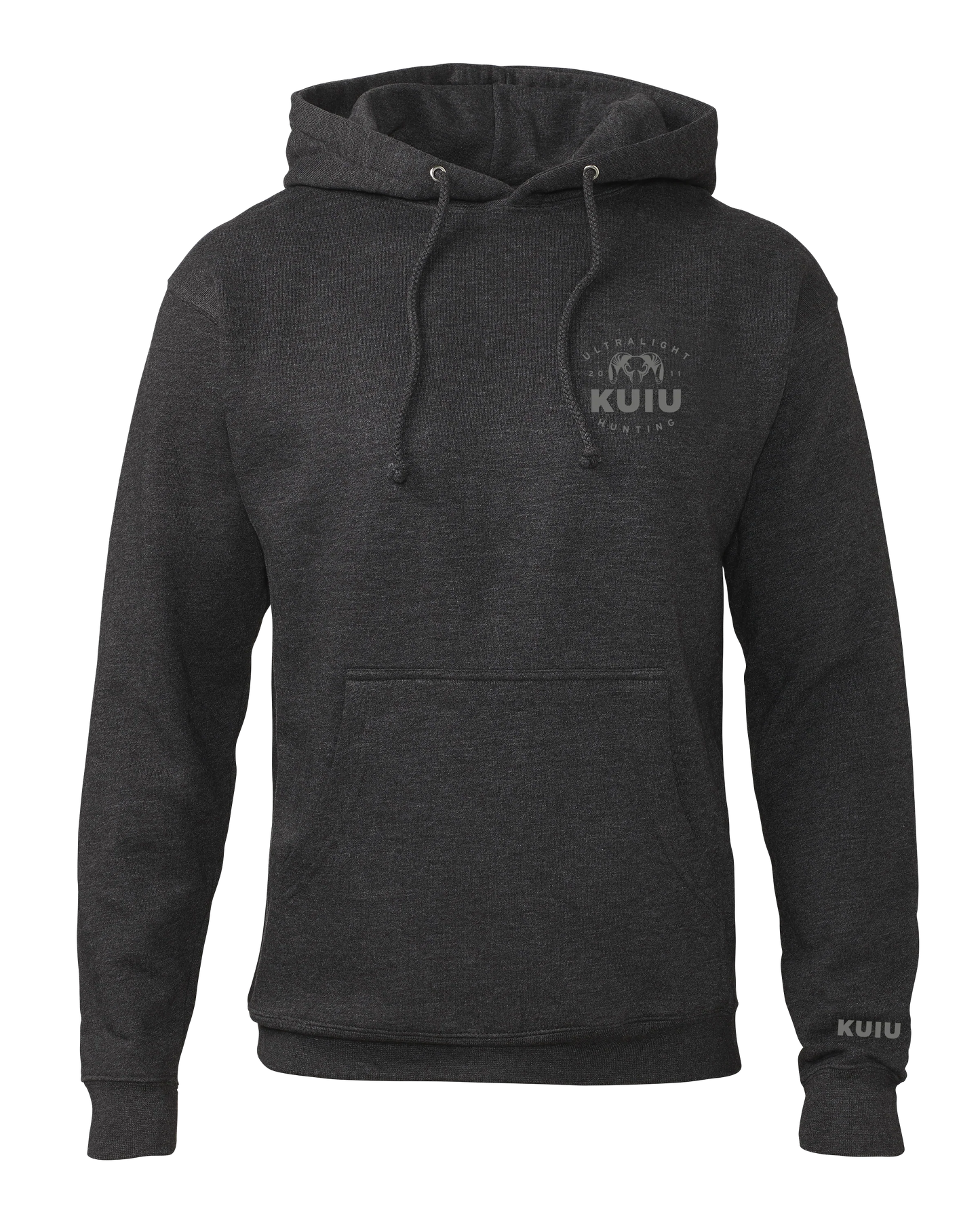 KUIU Ultralight Chest Logo Hoodie | Charcoal
