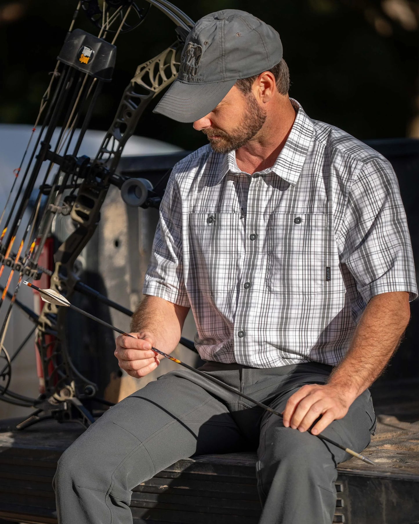 Borrego SS Shirt | Sand Plaid