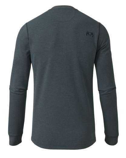 Canyon Waffle Henley | Steel Blue Heather