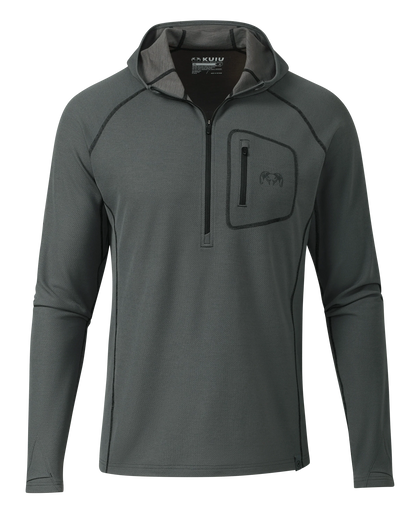 PRO Merino 200 Zip-T Hoodie | Gunmetal