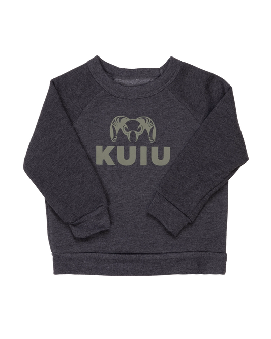 Toddler Stacked Logo Crewneck Sweatshirt | Olive