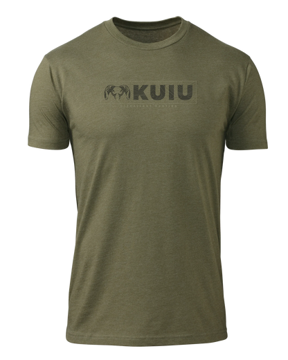 KUIU Topo Block Logo T-Shirt | Military Green