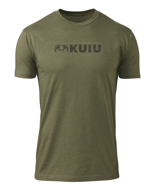 KUIU Topo Block Logo T-Shirt | Military Green