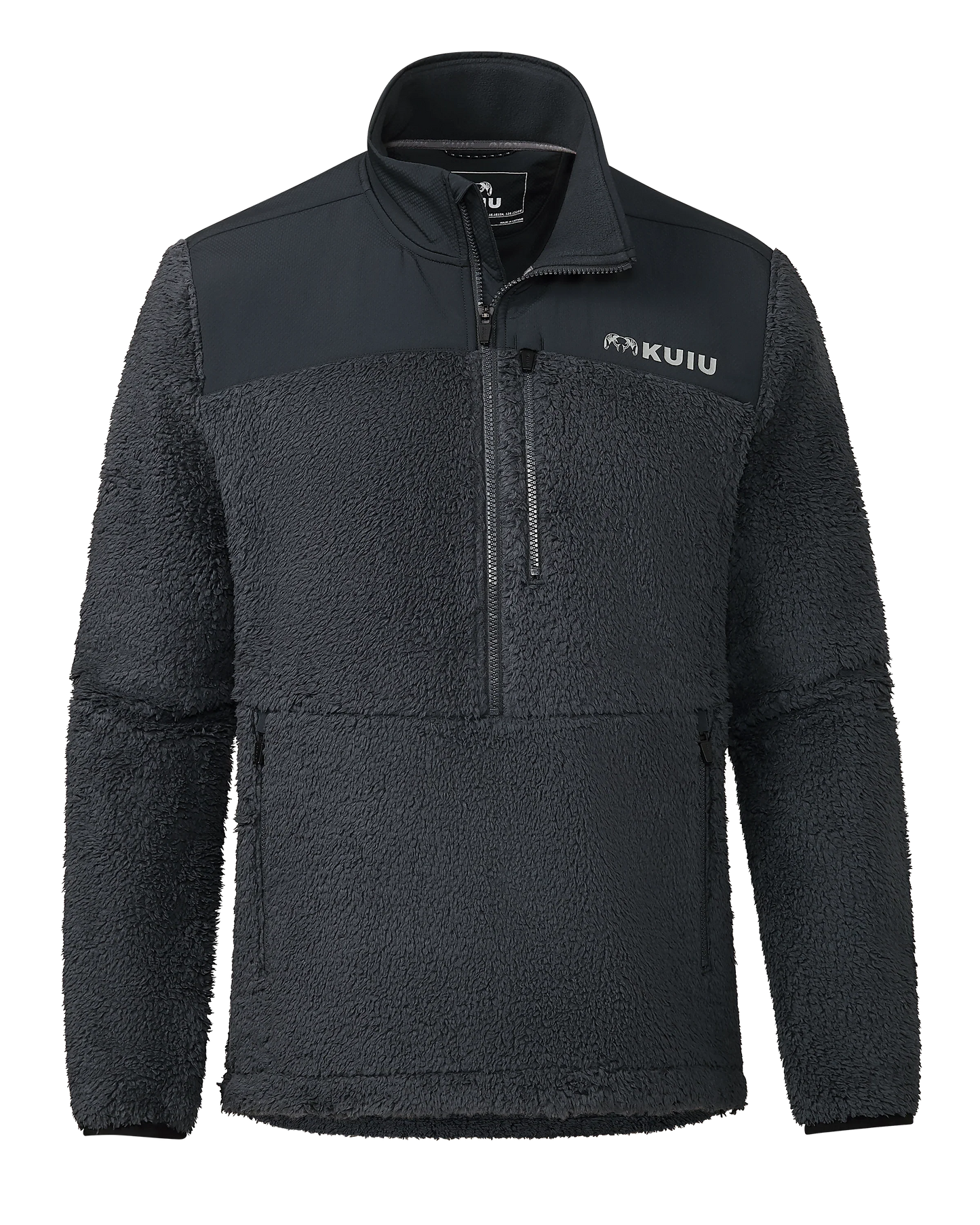 Sherpa Fleece Zip Pullover | Nightfall
