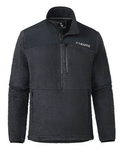 Sherpa Fleece Zip Pullover | Nightfall