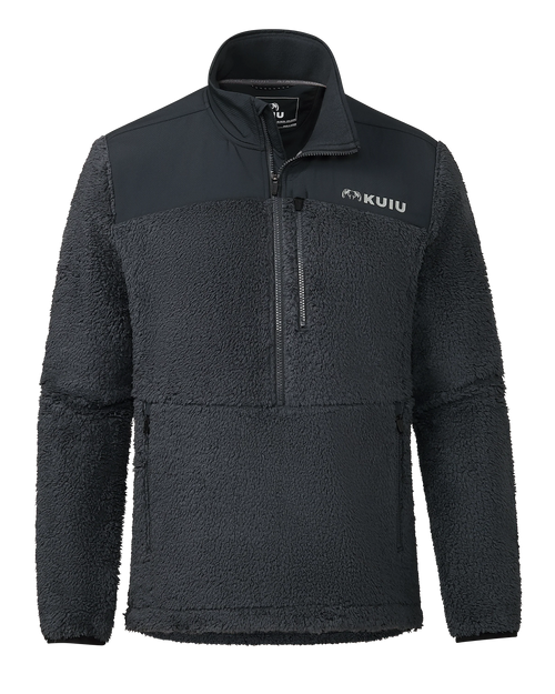 Sherpa Fleece Zip Pullover | Nightfall