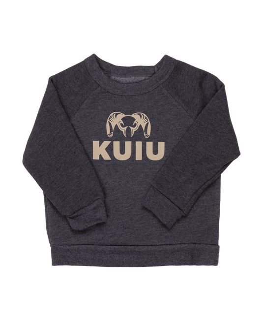 Toddler Stacked Logo Crewneck Sweatshirt | Khaki