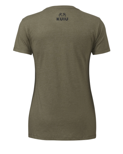KUIU Women’s Topo Here to Hunt T-Shirt | Military Green