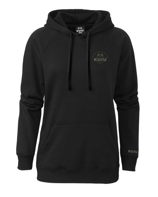 KUIU Women's Stacked Chest Logo Hoodie | Black