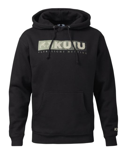 KUIU Distressed Logo Hoodie | Black
