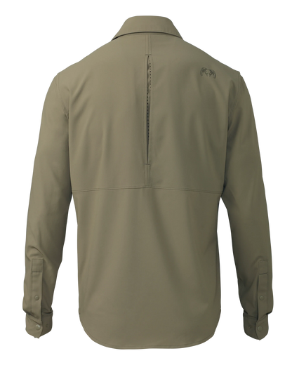 Mesa Vented LS Snap Shirt | Khaki