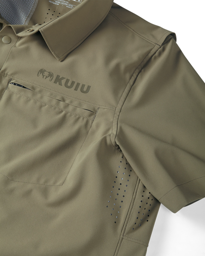 Mesa Vented SS Snap Shirt | Khaki