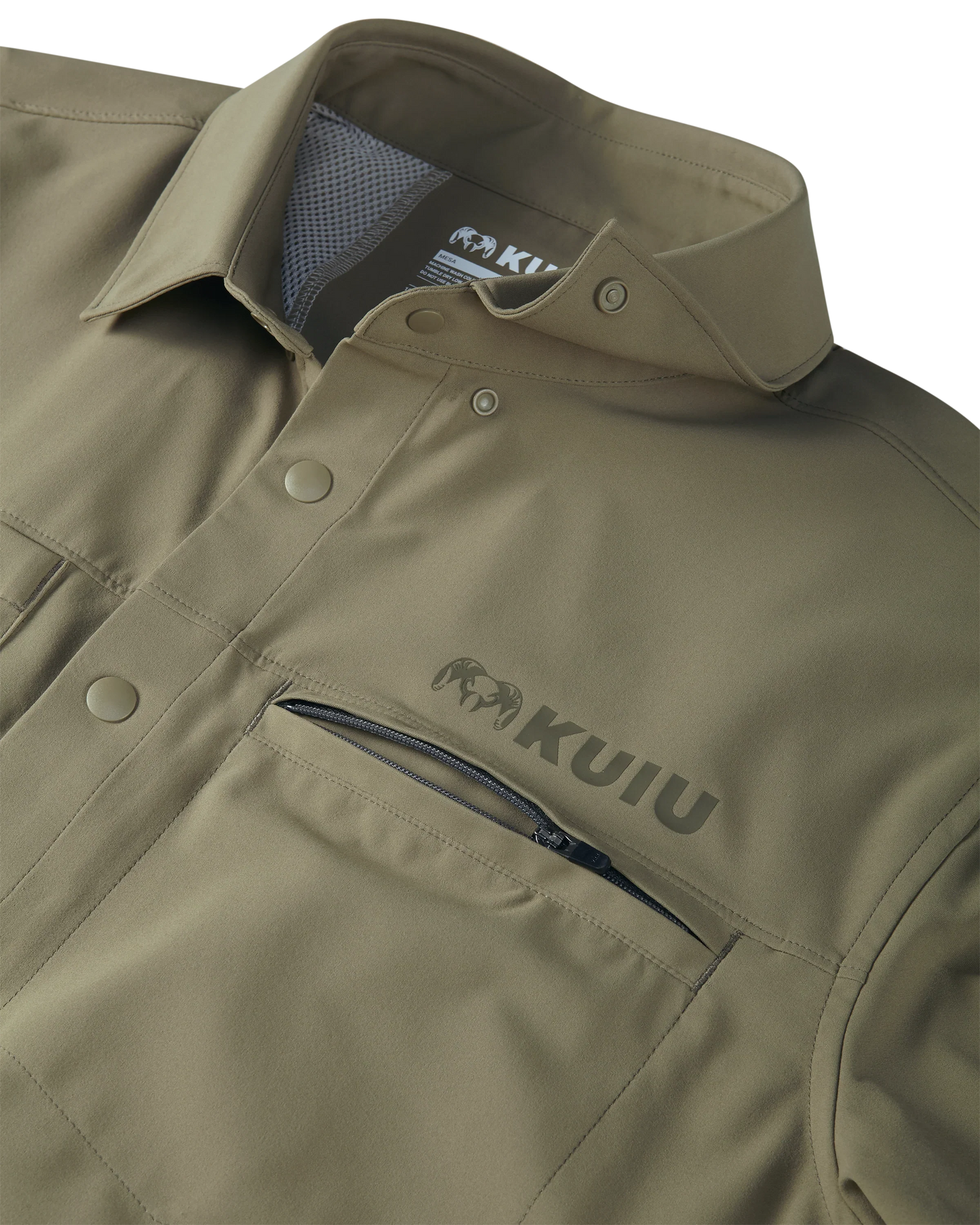 Mesa Vented LS Snap Shirt | Khaki