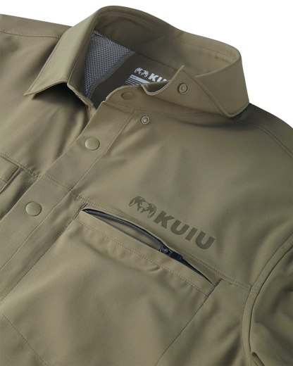 Mesa Vented LS Snap Shirt | Khaki
