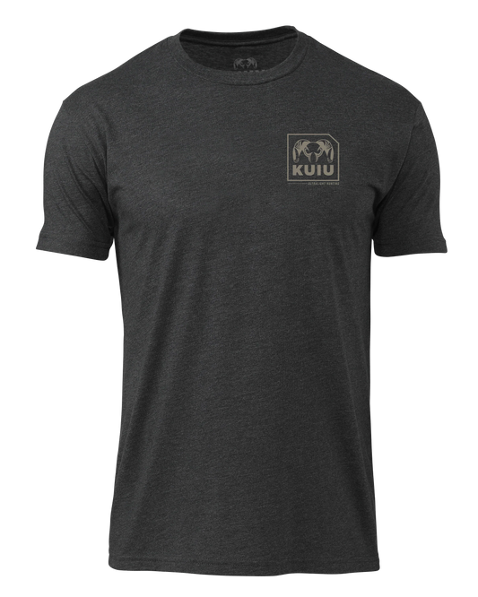 KUIU Square Chest Logo T-Shirt | Charcoal