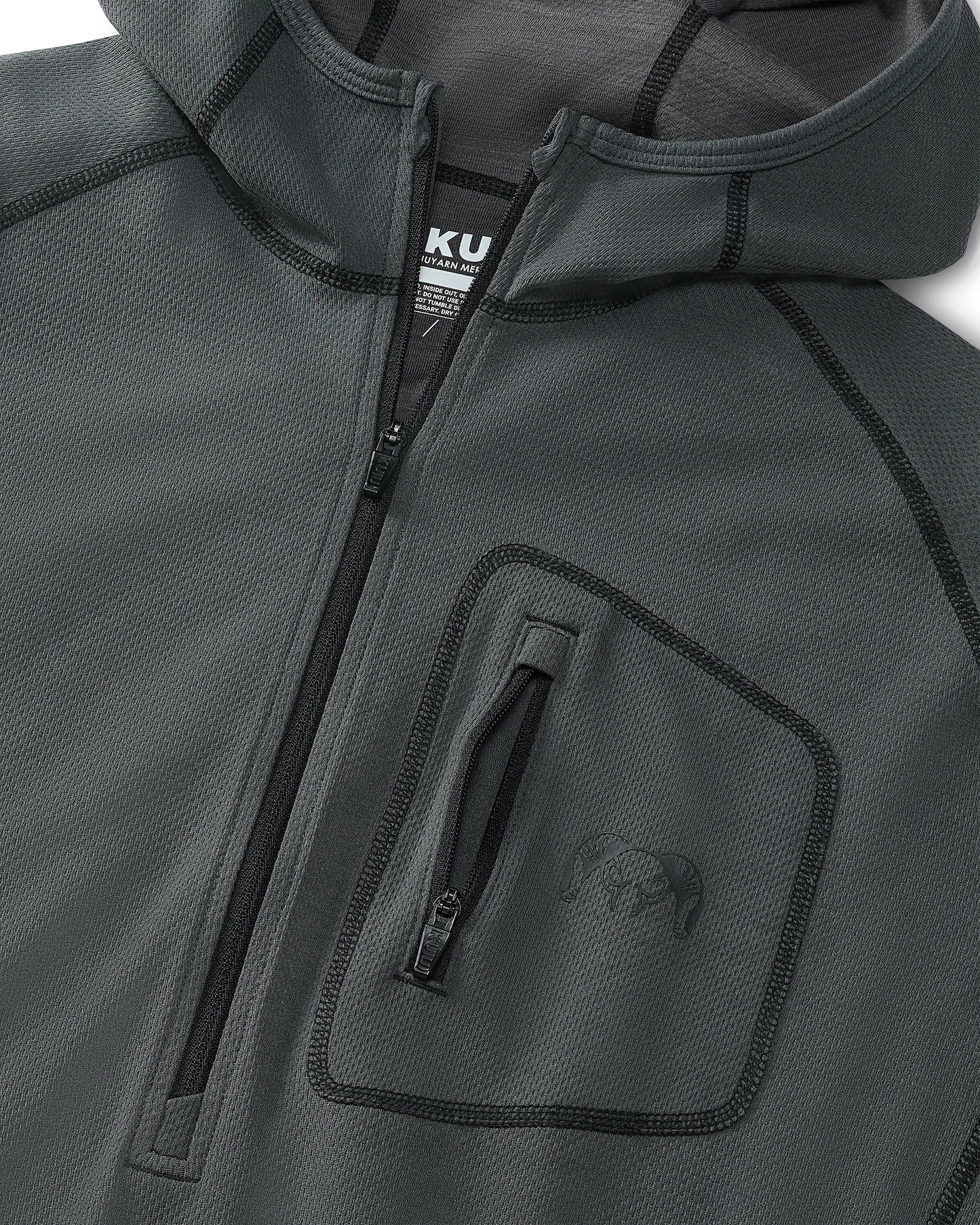 PRO Merino 200 Zip-T Hoodie | Gunmetal
