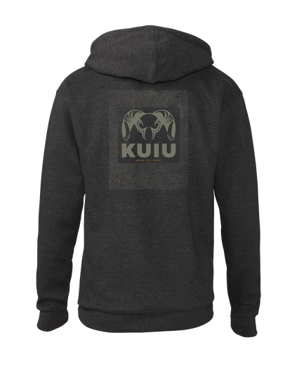 KUIU Topo Back Logo Hoodie | Charcoal