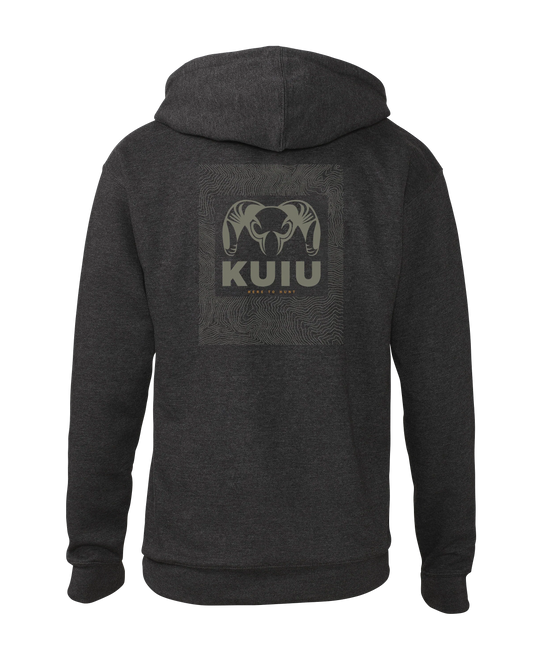 KUIU Topo Back Logo Hoodie | Charcoal