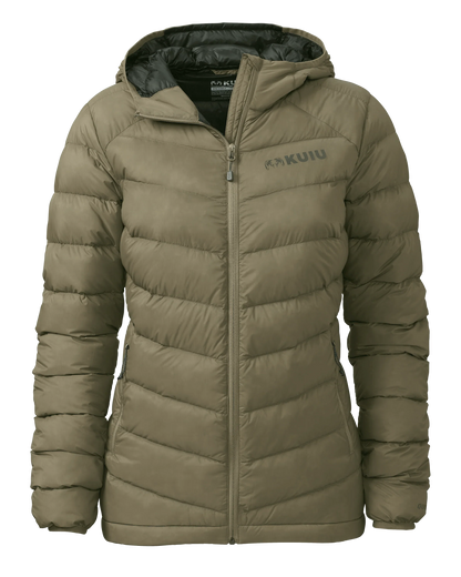 Women's Super Down LT Hooded Jacket | Khaki