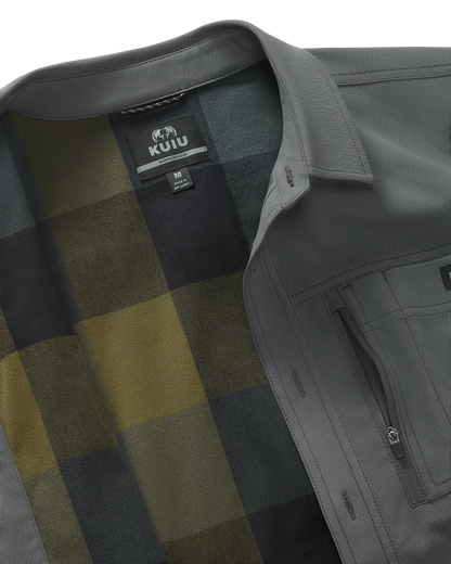 Motive Flannel Lined Shirt Jacket | Gunmetal
