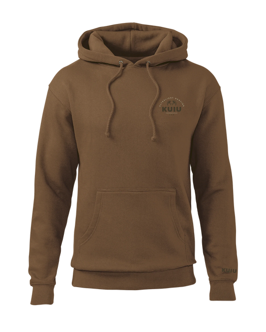 KUIU Stacked Chest Logo Hoodie | Saddle