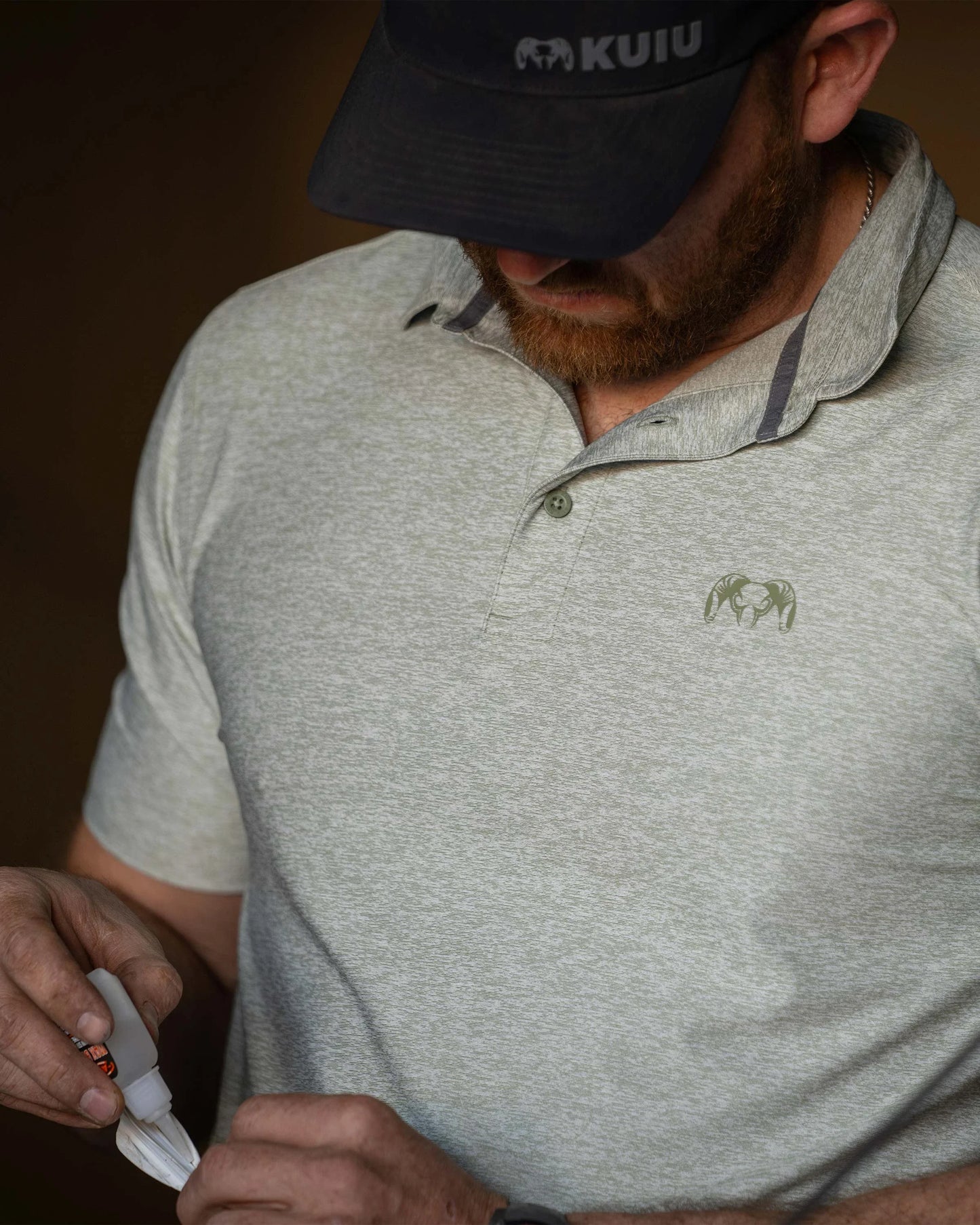 KUIU Performance Polo | Heather Black