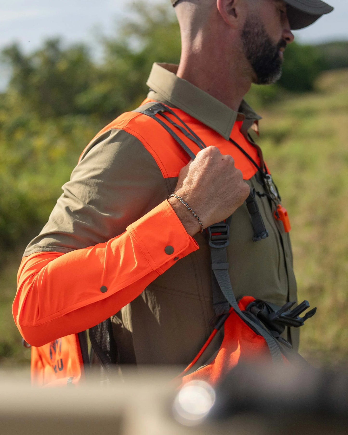 Upland Sporter Shirt | Major Brown/Blaze Orange