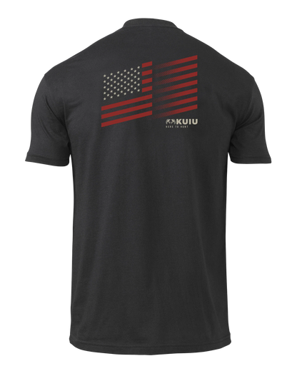 KUIU Retro Flag Fade T-Shirt | Black