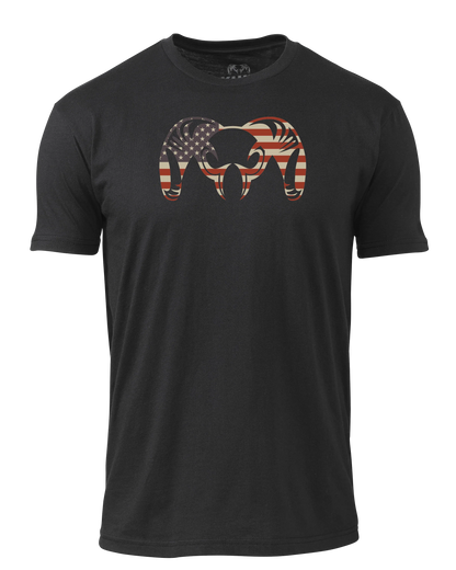 KUIU Solid Patriotic Ram T-Shirt | Black