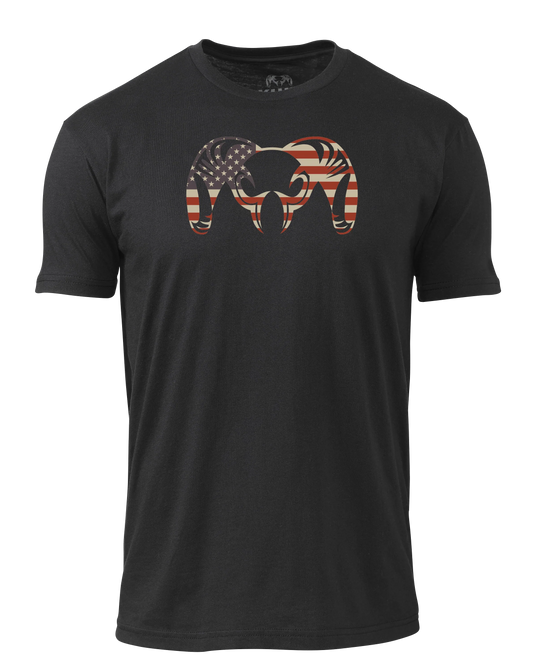 KUIU Solid Patriotic Ram T-Shirt | Black
