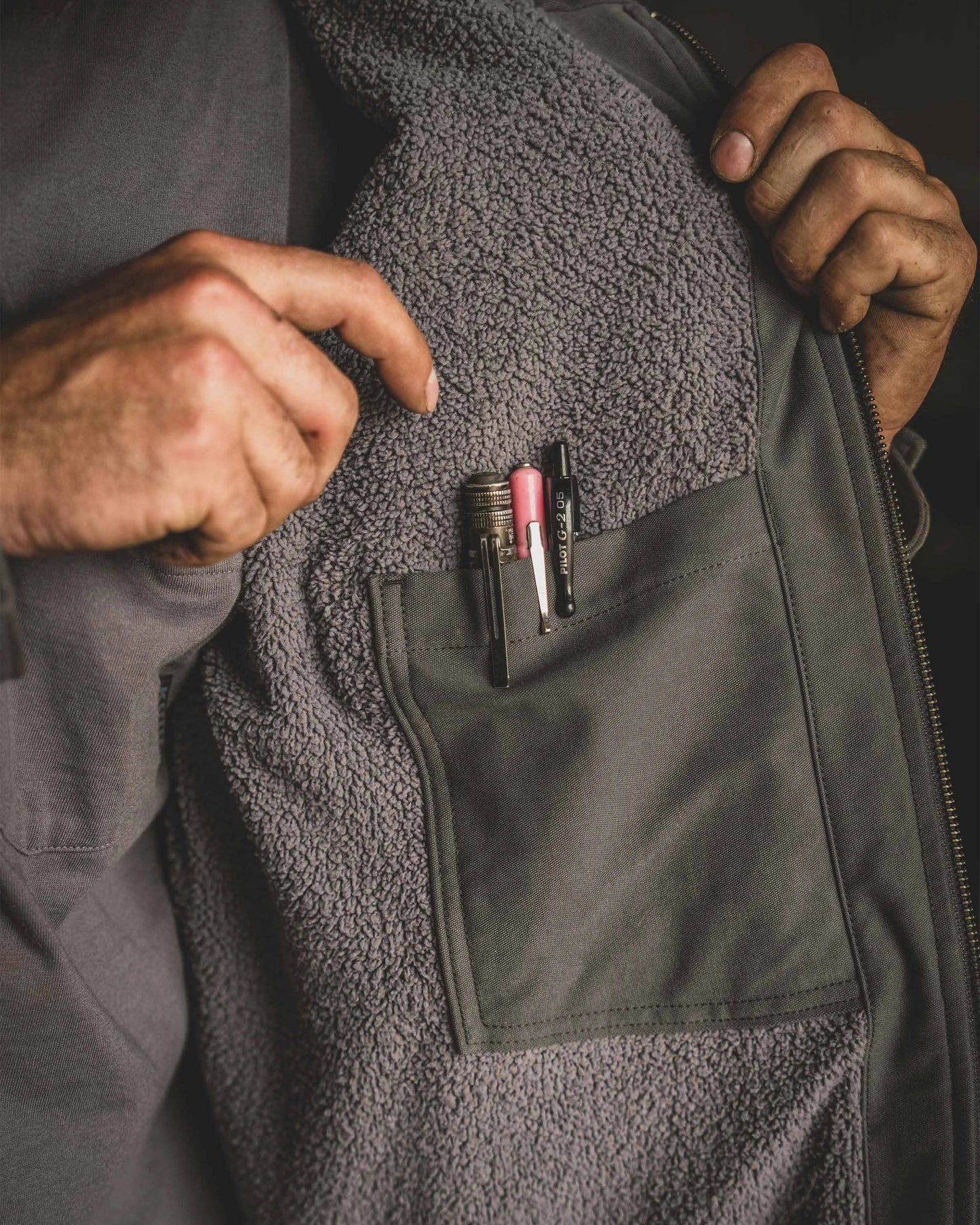 Brawley Hooded Fleece Jacket | Gunmetal