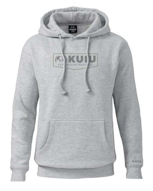 KUIU Shield Logo Hoodie | Heather Grey