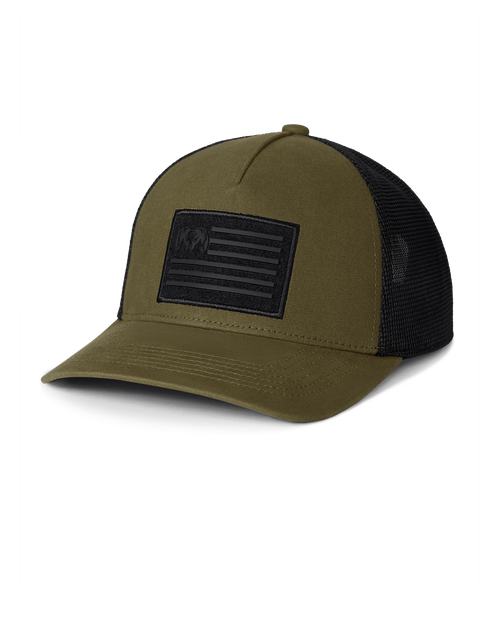 Welded Flag Patch Hat | Olive/Black