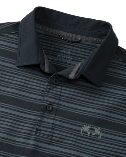 KUIU Performance Polo Stripe | Steel Blue Stripe