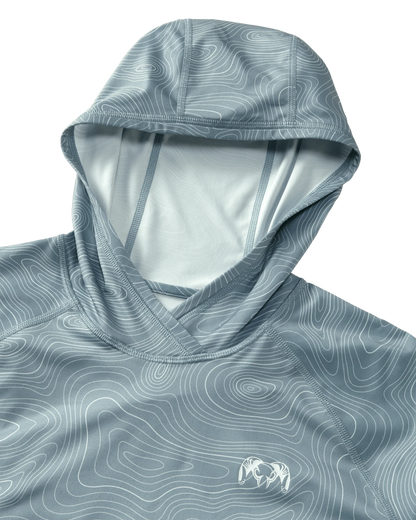 Gila LS Hoodie Topo | Glacier Topo Print