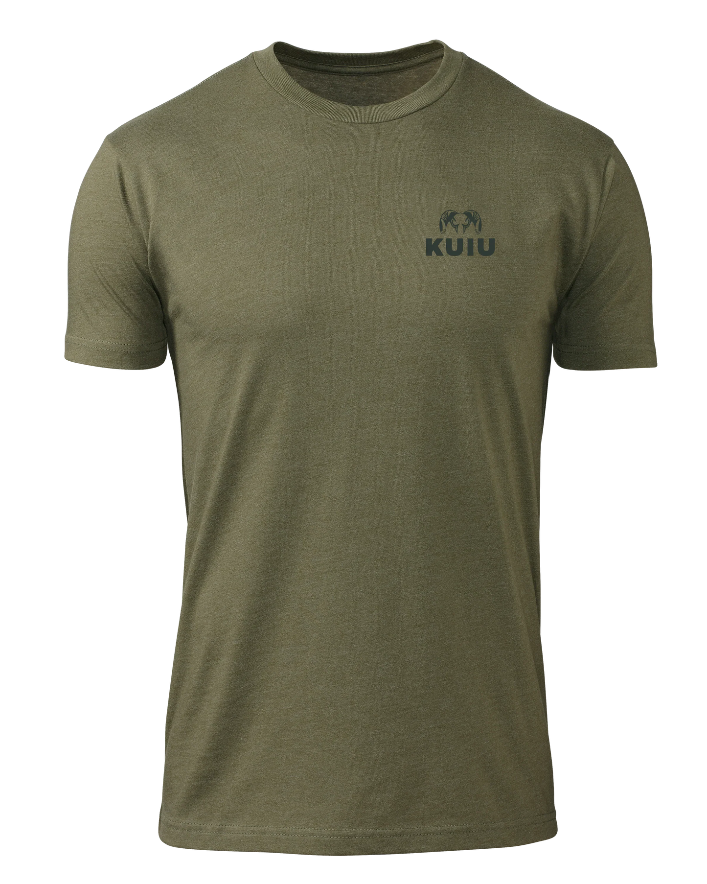 KUIU Here to Hunt Back Logo T-Shirt | Military Green