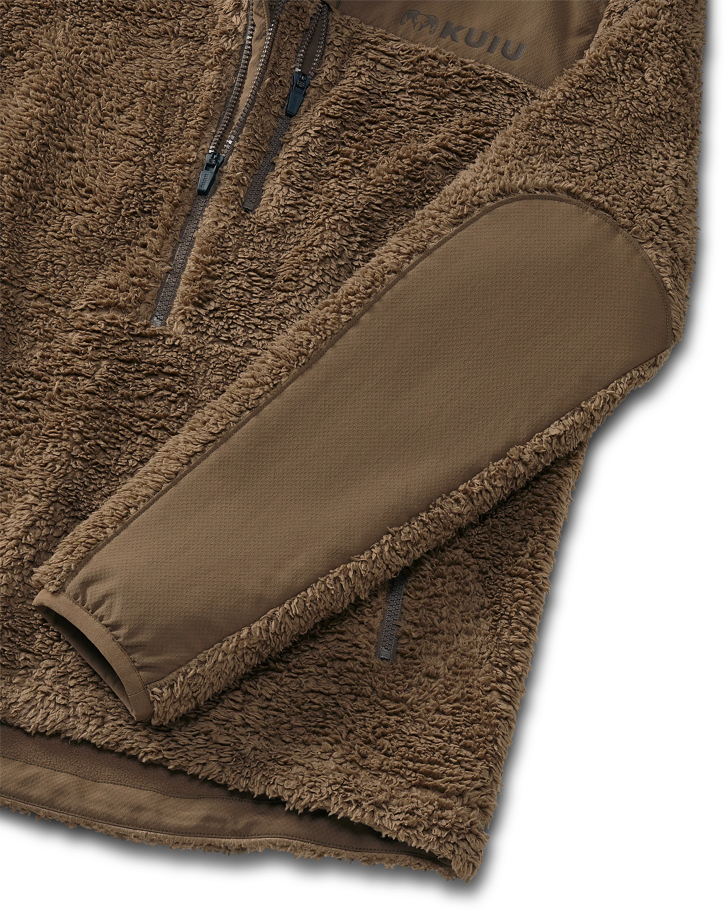Sherpa Fleece Zip Pullover | Grizzly