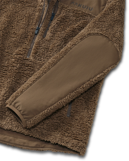 Sherpa Fleece Zip Pullover | Grizzly