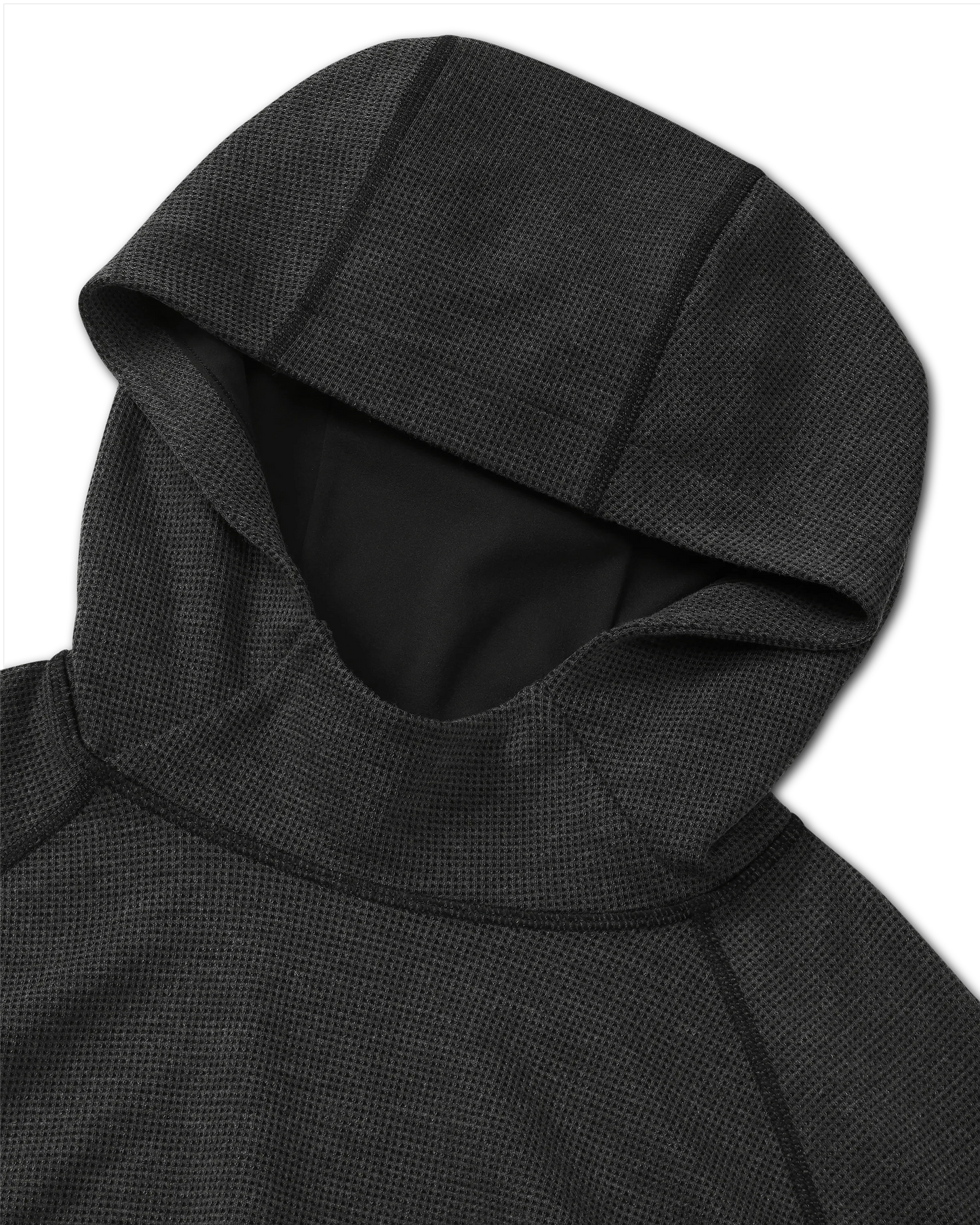 Canyon Waffle Hoodie | Black Heather