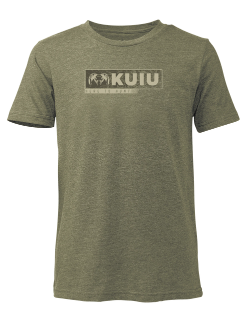 Youth Here to Hunt Gritstone T-Shirt | Military Green