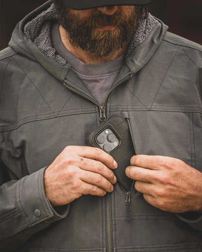 Brawley Hooded Fleece Jacket | Gunmetal
