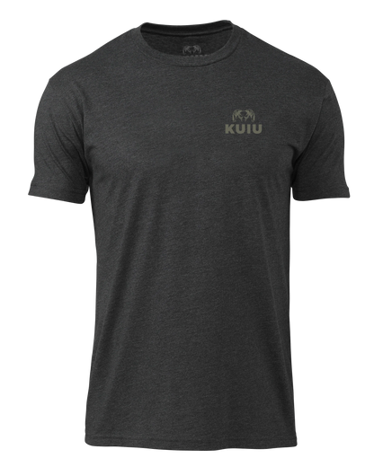KUIU Here to Hunt Back Logo T-Shirt | Charcoal