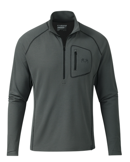 PRO Merino 200 Zip-T | Gunmetal