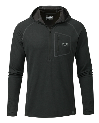 PRO Merino 200 Zip-T Hoodie | Black
