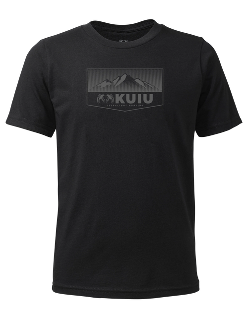 Youth Ultralight Mountain Logo T-Shirt | Black