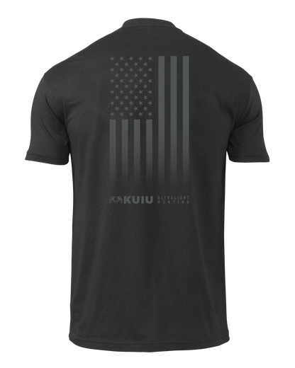 KUIU Vertical Flag Logo T-Shirt | Black