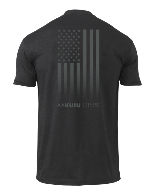 KUIU Vertical Flag Logo T-Shirt | Black