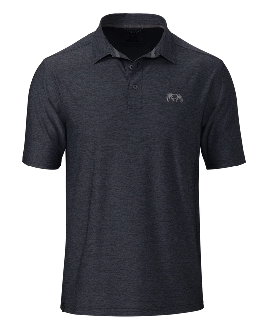 KUIU Performance Polo | Heather Steel Blue